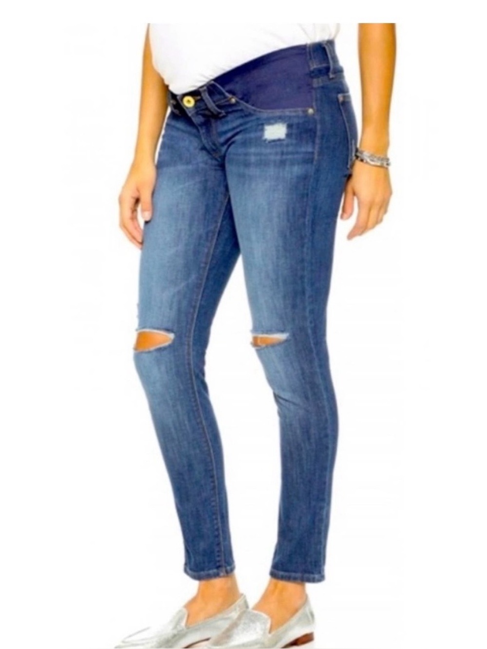 EUC DL1961 Emma Maternity Power Legging Skinny Jeans in Heath Womens 25